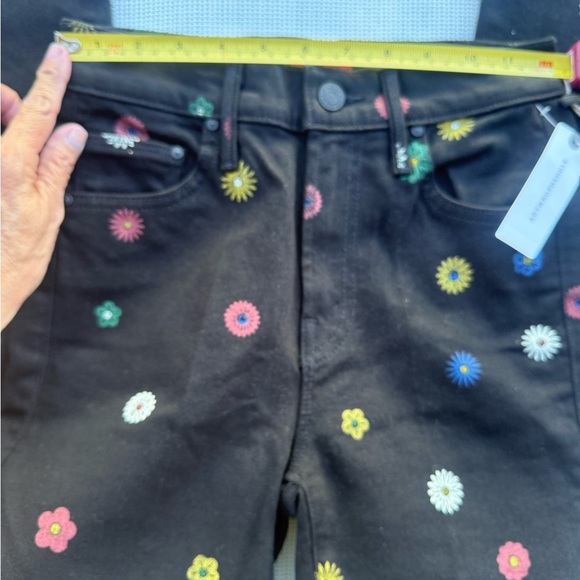 NWT $218 Black Mother The Insider Flood Fresh As A Daisy Jeans 24 - Picture 5 of 16